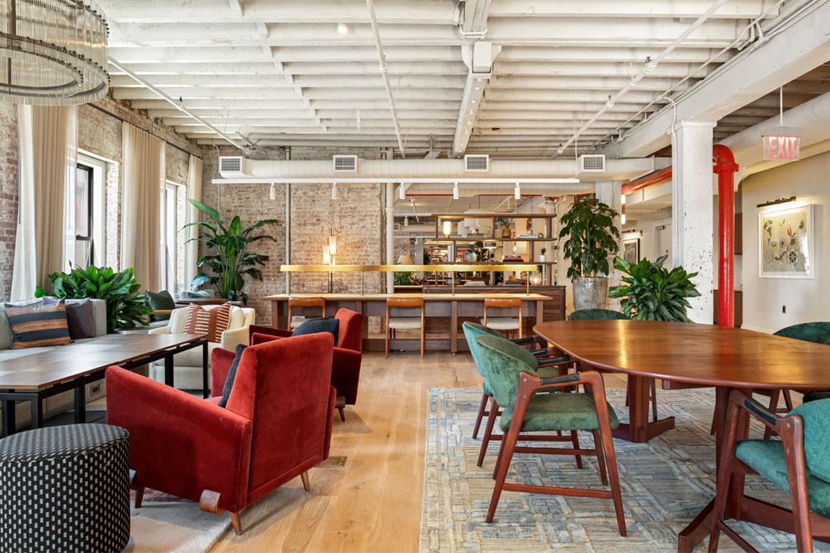 Interior workspace at Soho Works in New York City